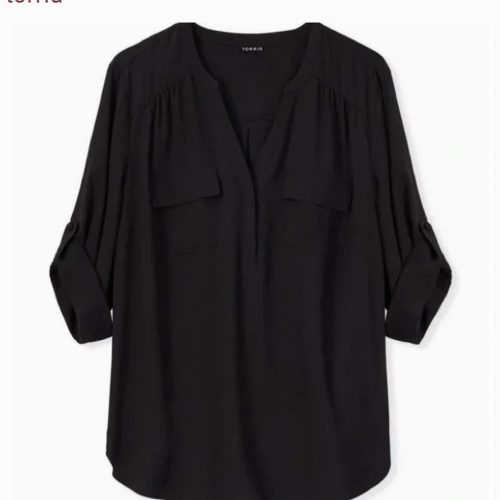 Torrid Harper blouse black pull over